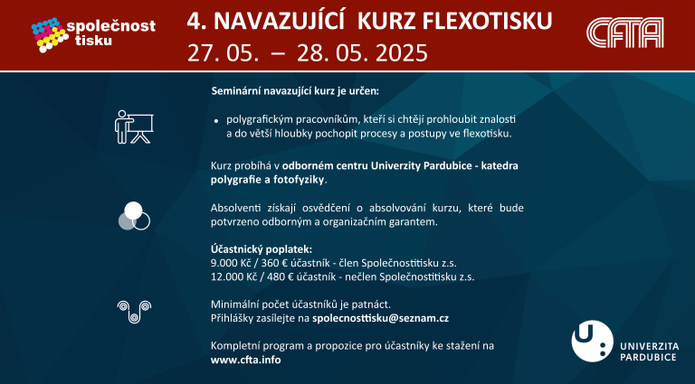 4. NAVAZUJÍCÍ SEMINÁRNÍ KURZ FLEXOTISKU
