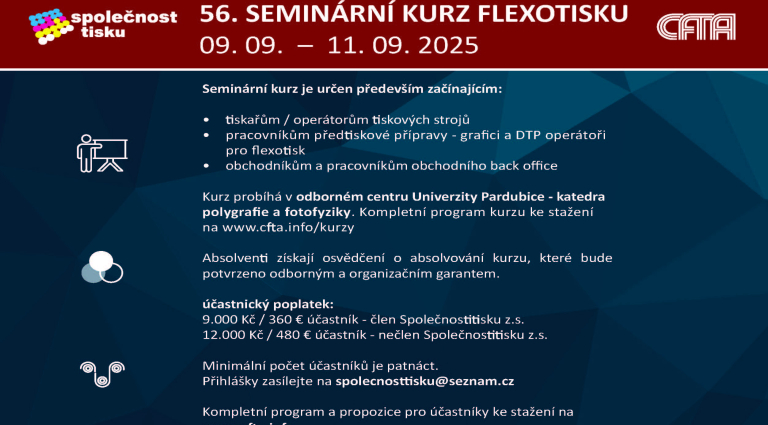 56. Základní kurz flexotisku